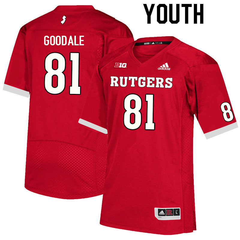 Youth #81 Zach Goodale Rutgers Scarlet Knights College Football Jerseys Sale-Scarlet - Click Image to Close